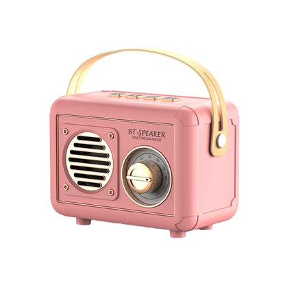 FT-BT20 Mini Retro Card USB Flash Drive FM Radio Wireless Bluetooth Speaker(Pink) - Mini Speaker by buy2fix | Online Shopping UK | buy2fix