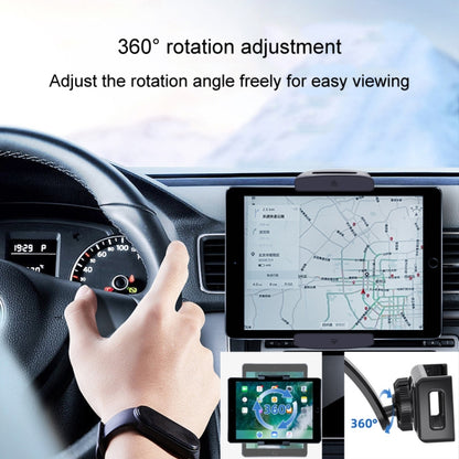 For iPad Car Tablet Holder Suction Cup Mount Car Dashboard Cellphone Stand(Black) - Car Holders by buy2fix | Online Shopping UK | buy2fix