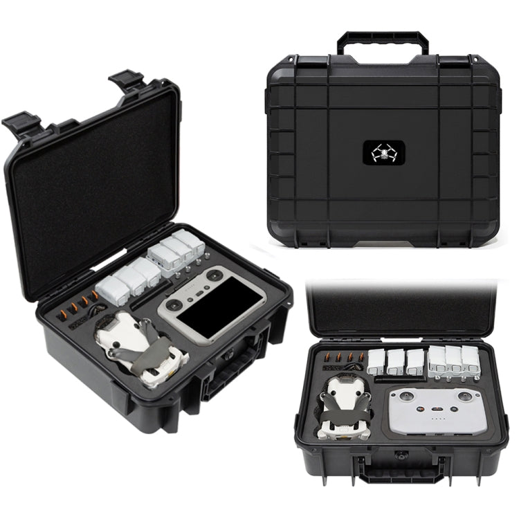 For DJI Mini 4 Pro Drone Suitcase Explosion-proof Box Compatible with RC 2 & RC-N2(Black) - Carry Cases & Bags by buy2fix | Online Shopping UK | buy2fix