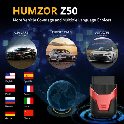 HUMZOR OBD2 Bluetooth 5.2 Car Fault Diagnostic Instrument - Electronic Test by HUMZOR | Online Shopping UK | buy2fix