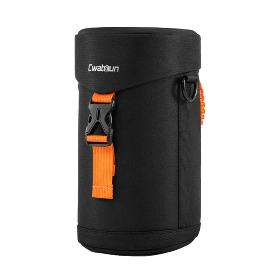 Cwatcun D157 DSLR Camera Lens Barrel Shockproof Thickened Digital Lens Bag Flip Lens Pouch, Color: Extra Large Black - Lens Bag by Cwatcun | Online Shopping UK | buy2fix