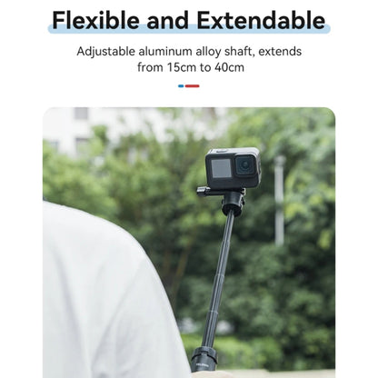 TELESIN Mini Selfie Stick Quick Release Tripod 15-40cm Adjustable Bracket For Sports Camera - Portable Mini Tripod by TELESIN | Online Shopping UK | buy2fix