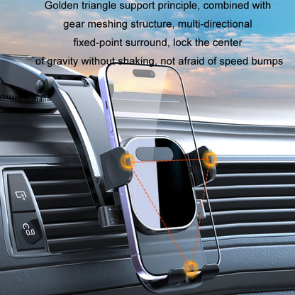 Car Suction Cup Dashboard Automatic Lock Mobile Phone Holder, Style: Orange Air Outlet - Car Holders by buy2fix | Online Shopping UK | buy2fix