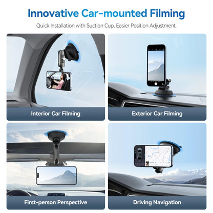 TELESIN Magnetic Suction Car Phone Mount 360 Degree Rotation Phone Holder - Car Holders by TELESIN | Online Shopping UK | buy2fix