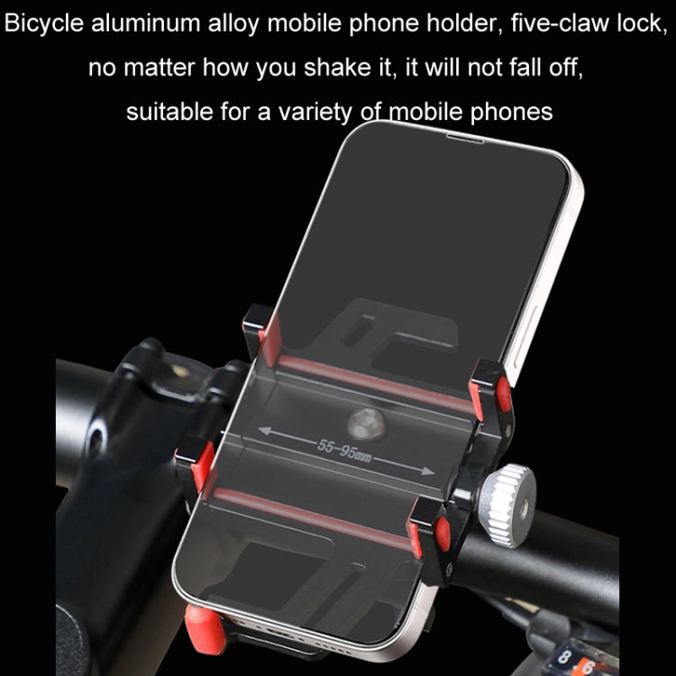 Aluminum Alloy Motorcycle Bicycle Navigation Mobile Phone Holder(Blue) - Holder by buy2fix | Online Shopping UK | buy2fix