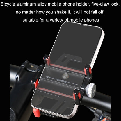 Aluminum Alloy Motorcycle Bicycle Navigation Mobile Phone Holder(Black) - Holder by buy2fix | Online Shopping UK | buy2fix