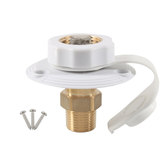 RV Brass Water Inlet Check Valve Yacht Accessories, Color: White - Marine Accessories & Parts by buy2fix | Online Shopping UK | buy2fix