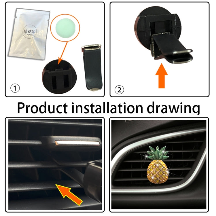 Car Air Conditioning Vent Pineapple Decorative Aromatherapy Clip(Heart) - Air Freshener by buy2fix | Online Shopping UK | buy2fix