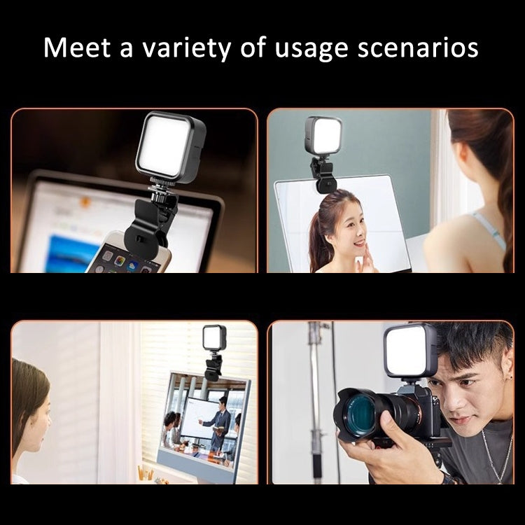 Clip Fill Light with PTZ Video Conference Mobile Phone Camera Photography Lamp, Spec: Rechargeable 3-color Light - Selfie Light by buy2fix | Online Shopping UK | buy2fix