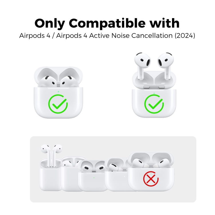 For Airpods 4 AhaStyle WG163 Earphone Drop-Proof Dust-Proof Silicone Protective Case With Cleanning Pen(White) - For AirPods 4 by AhaStyle | Online Shopping UK | buy2fix