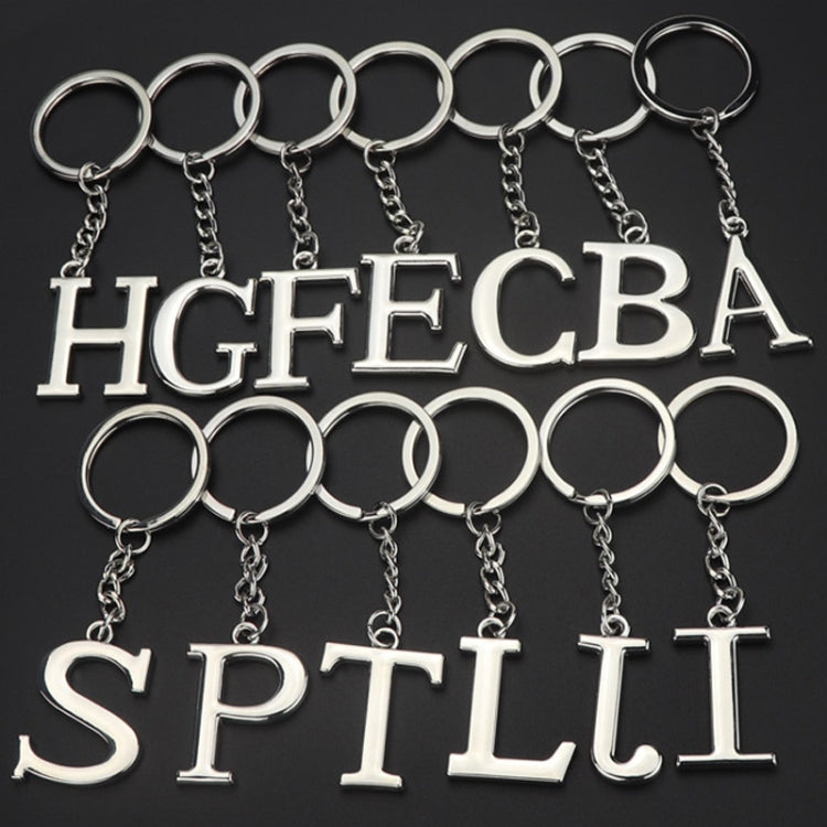 Double-Sided Three-Dimensional Plating Alphabet Keychain, Style: V - Key Rings by buy2fix | Online Shopping UK | buy2fix