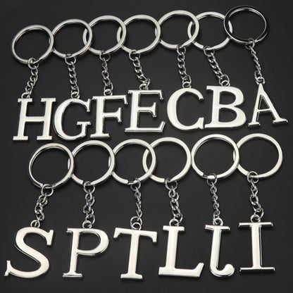 Double-Sided Three-Dimensional Plating Alphabet Keychain, Style: Q - Key Rings by buy2fix | Online Shopping UK | buy2fix