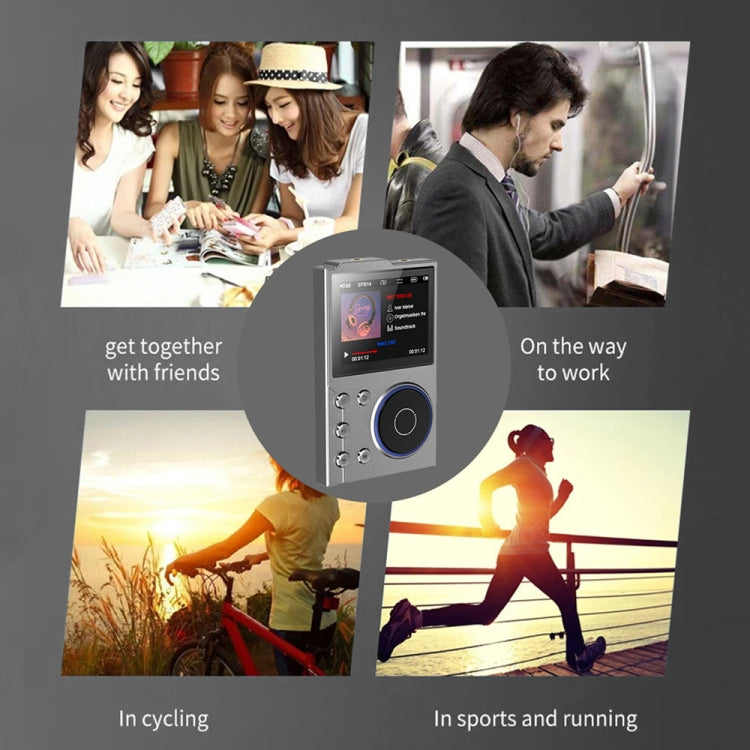 2.4 Inch HIFI Bluetooth Music Player DSD256 Mastering Sound Quality Walkman, Memory: 16GB+32GB(Black) - MP3 Player by buy2fix | Online Shopping UK | buy2fix