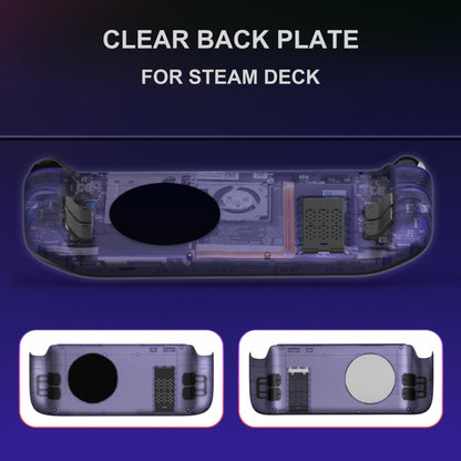 For Steam Deck DEVASO Transparent Thermal Back Case With Bracket Gaming Console Protective Case(Cyan) - Cover Case by DEVASO | Online Shopping UK | buy2fix