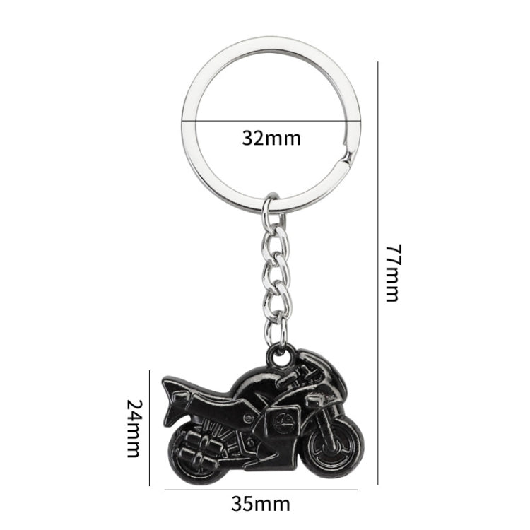 Simulation Cool Motorcycle Keychain Metal Decoration Pendant, Style: X-104 Black - Key Rings by buy2fix | Online Shopping UK | buy2fix