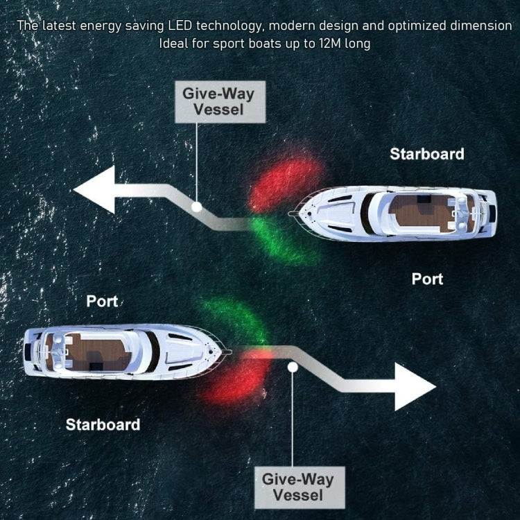 Marine Navigation Warning Light Signal LED Yacht Light, Color: Black Shell Red - Marine Accessories & Parts by buy2fix | Online Shopping UK | buy2fix