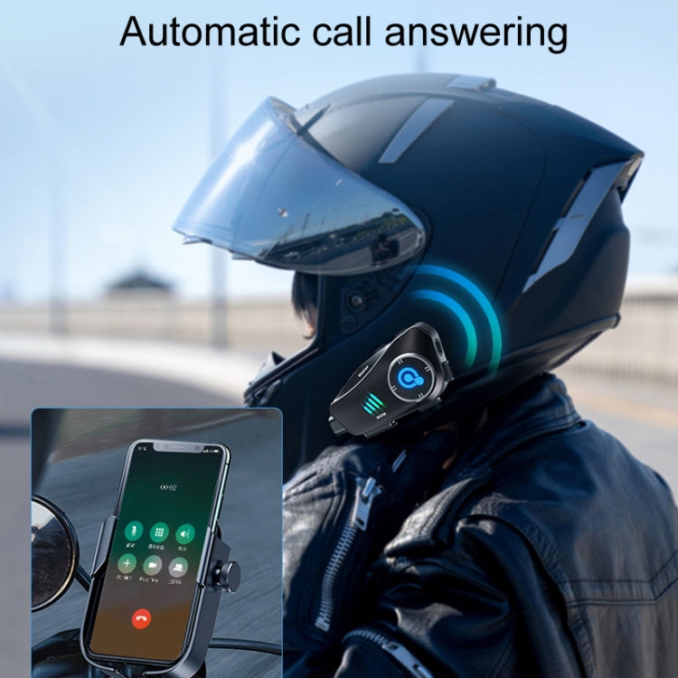 KUQIBAO Q28 Motorcycle Riding Helmet Bluetooth Headset Recorder(Hard Microphone) - Motorcycle Walkie Talkie by KUQIBAO | Online Shopping UK | buy2fix