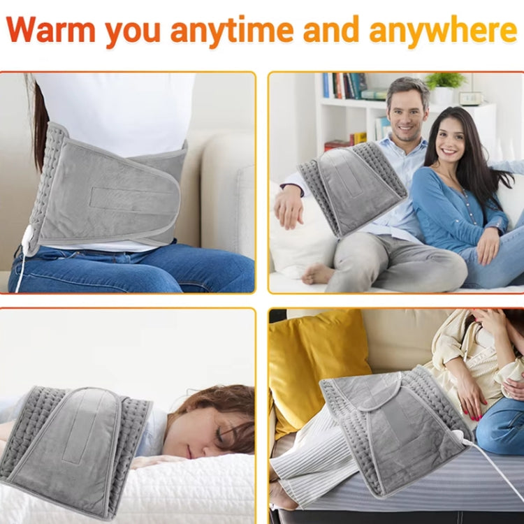 Electric Heating Blanket Physiotherapy Heating Pad Office Home Temperature Control Waist Belt Warming Blanket, Plug: AU Plug(Gray) - Electric Blankets by buy2fix | Online Shopping UK | buy2fix