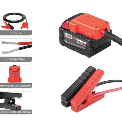 18V Car Battery Jumper Cable Clamp Auxiliary Starter - Booster Cable & Clip by buy2fix | Online Shopping UK | buy2fix