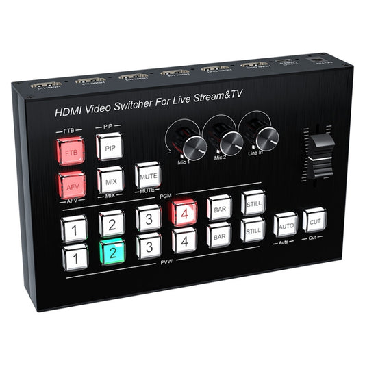 4 In 2 Out HDMI Guide Switchboard Type-C USB 3.0 Capture Port OSD Display Game Switcher EU Plug(Black) - Live Sound Effects Processors by buy2fix | Online Shopping UK | buy2fix