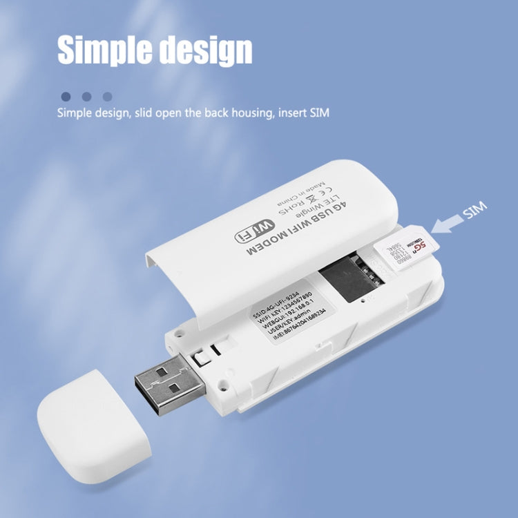 Eurasian Version U8-EU 4G WiFi Dongle USB Plug-In Router Mobile Hotspot - 4G Mobile Wifi by buy2fix | Online Shopping UK | buy2fix