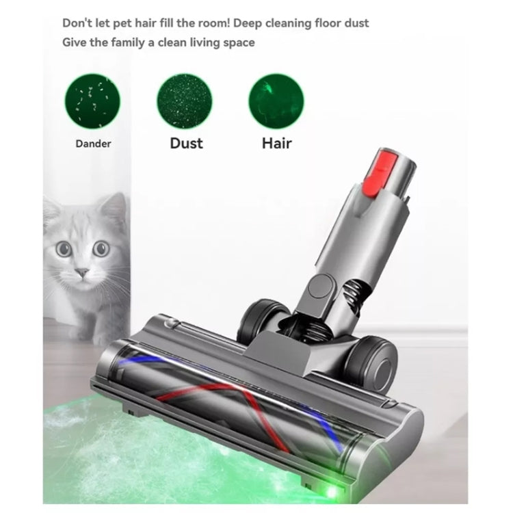 For Dyson V7 V8 V10 V11 V15 Vacuum Cleaner Lightweight Direct Drive Floor Brush Head with Dust Led Lights - For Dyson Accessories by buy2fix | Online Shopping UK | buy2fix