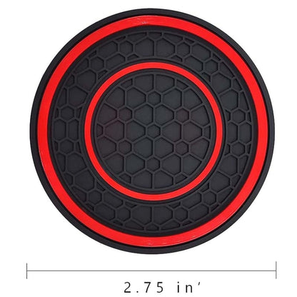 2pcs / Set Universal Car Center Control Anti-Slip Dustproof Coasters(Black Line) - Car Anti-Slip Mats by buy2fix | Online Shopping UK | buy2fix