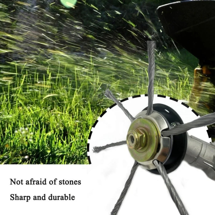 Steel Wire Weeding Wheel Twisted Wire Weeding Disc Mower Blade Accessories, Spec: 6-heads - Lawn Mower, Saws & Accessories by buy2fix | Online Shopping UK | buy2fix