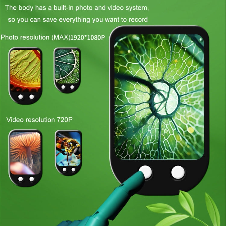 Portable Student Biological Experiment Observation Handheld Microscope, Model: YM240+Green Silicone Case+32G TF Card - Digital Microscope by buy2fix | Online Shopping UK | buy2fix