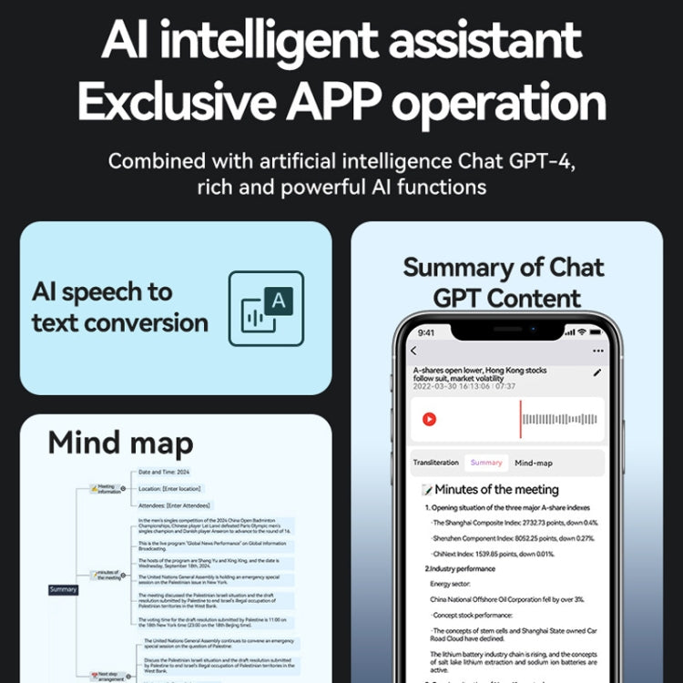 32GB AI Voice Recorder App Control Supports 58 Languages Simultaneous Interpretation / Transcribe & Summarize(Deep Gray) - Other Style by buy2fix | Online Shopping UK | buy2fix