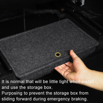 240 x 375 x 105mm For Tesla Model Y Car Under Seat Hidden Felt Storage Boxes - Stowing Tidying by buy2fix | Online Shopping UK | buy2fix