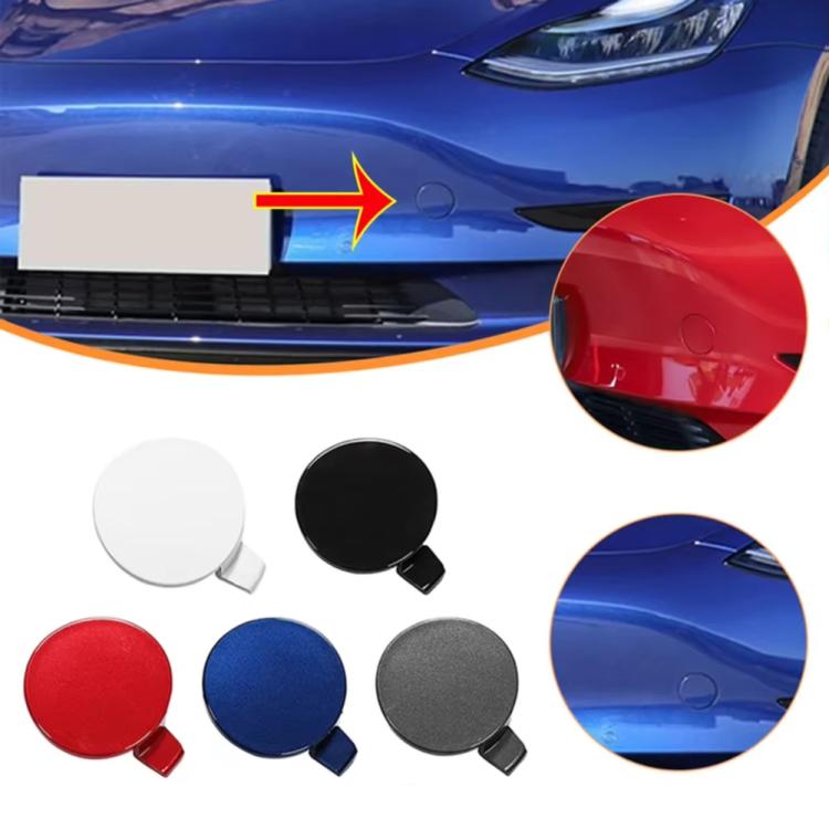 For Tesla Model 3 Front Trailer Hook Protective Cover Replacement Parts Front Towing Hole Cover(Black) - Towing Bars by buy2fix | Online Shopping UK | buy2fix