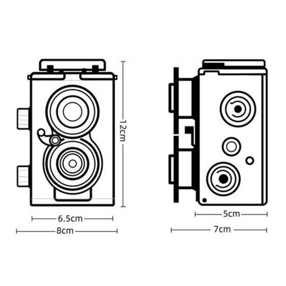 DIY Double Lens Assembly 35mm Film Camera Retro Nostalgic Double Reflection Film Camera(Black) - Video Cameras by buy2fix | Online Shopping UK | buy2fix