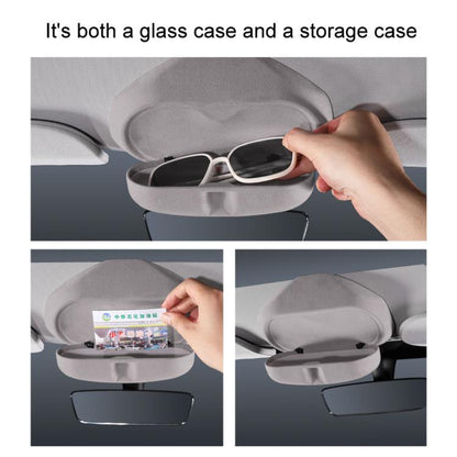 For Tesla Suede Leather Glasses Storage Box, Model: Model Y Beige - Sunglasses & Glasses Clips by buy2fix | Online Shopping UK | buy2fix