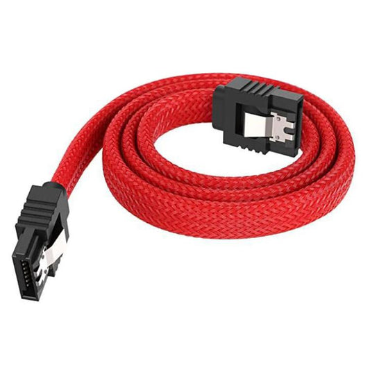 0.5m SATA3.0 With Aluminum Foil Shield Braided Cable Body Computer Hard Drive Power Cable(Red) - eSATA & SATA & IDE by buy2fix | Online Shopping UK | buy2fix