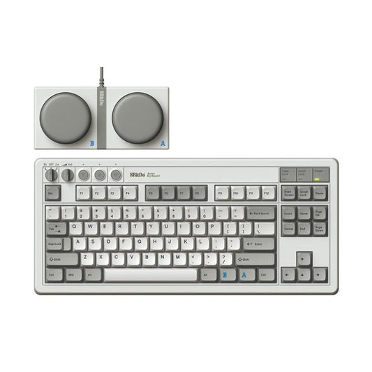 8BitDo Retro87 M Mechanical Keyboard Vintage Wireless Bluetooth / 2.4G / Wired Triple Mode Connection Keyboard(Light Gray) - Wireless Keyboard by 8BitDo | Online Shopping UK | buy2fix