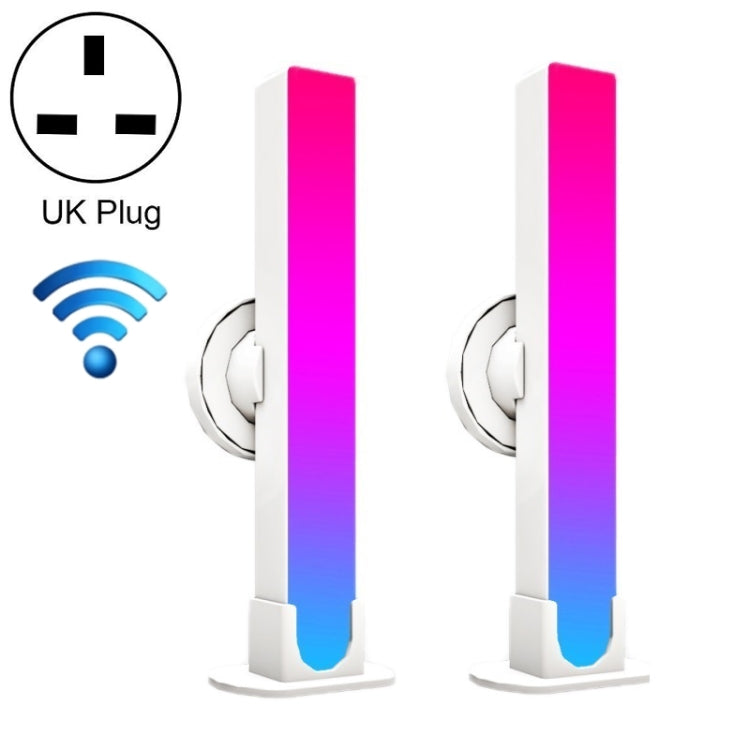 2pcs/box RGB Desktop Background Music Rhythm Pickup Ambient Light, Version: WiFi(UK Plug) - Novelty Lighting by buy2fix | Online Shopping UK | buy2fix