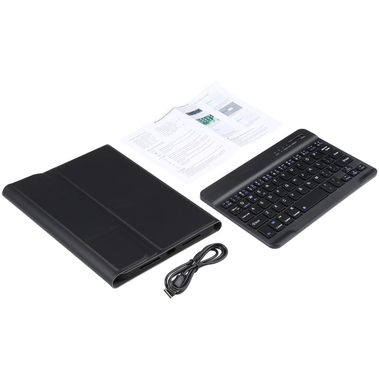 A06 Detachable Lambskin Texture Ultra-thin TPU Bluetooth Keyboard Leather Tablet Case with Stand For iPad mini 6 (Black) - For iPad mini by buy2fix | Online Shopping UK | buy2fix