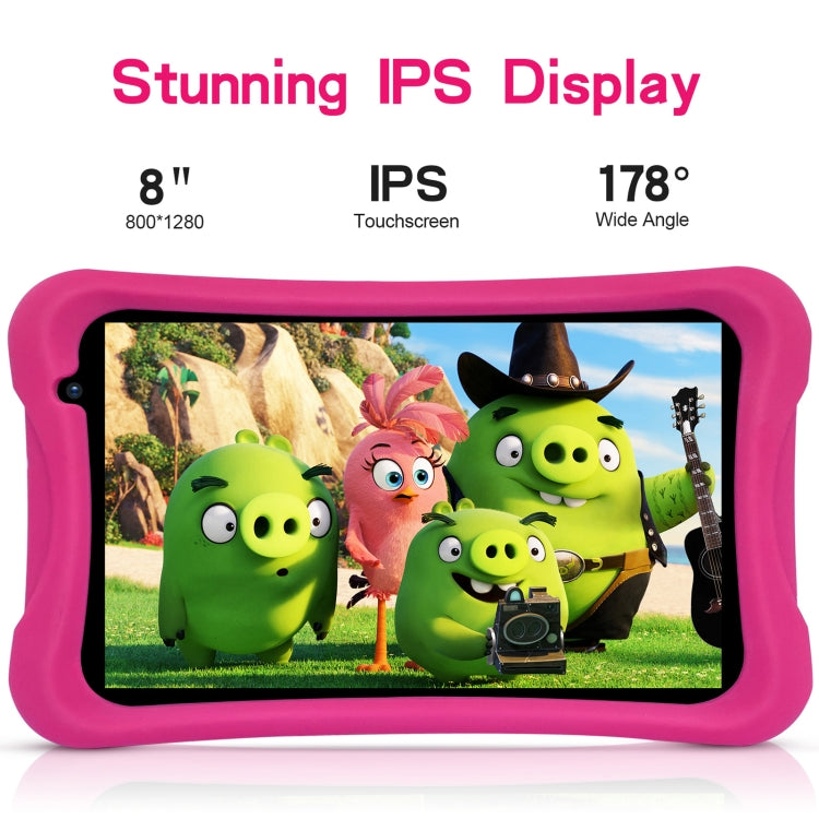 Pritom L8 Kids Tablet PC, 8.0 inch, 2GB+32GB, Android 10 Unisoc SC7731 Quad Core CPU, Support 2.4G WiFi / Bluetooth, Global Version with Google Play, US Plug(Pink) -  by PRITOM | Online Shopping UK | buy2fix