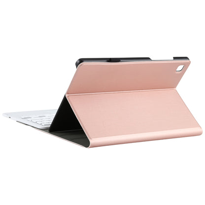A500-A Detachable Bluetooth Keyboard Ultrathin Horizontal Flip Leather Tablet Case with Touchpad & Holder for Samsung Galaxy Tab A7 10.4 (2020) T500 / T505(Rose Gold) - Samsung Keyboard by buy2fix | Online Shopping UK | buy2fix