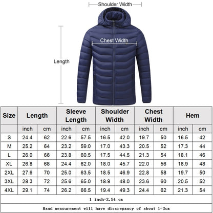 USB Heated Smart Constant Temperature Hooded Warm Coat for Men and Women (Color:Black Size:M) - Down Jackets by buy2fix | Online Shopping UK | buy2fix