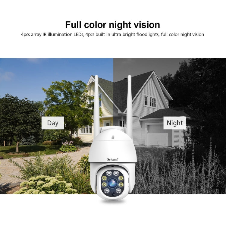 Sricam SP028 1080P HD Outdoor PTZ Camera, Support Two Way Audio / Motion Detection / Humanoid Detection / Color Night Vision / TF Card, US Plug - Security by Sricam | Online Shopping UK | buy2fix