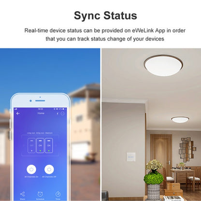 Sonoff T2 Touch 86mm Tempered Glass Panel Wall Switch Smart Home Light Touch Switch, Compatible with Alexa and Google Home, AC 100V-240V, EU Plug -  by buy2fix | Online Shopping UK | buy2fix