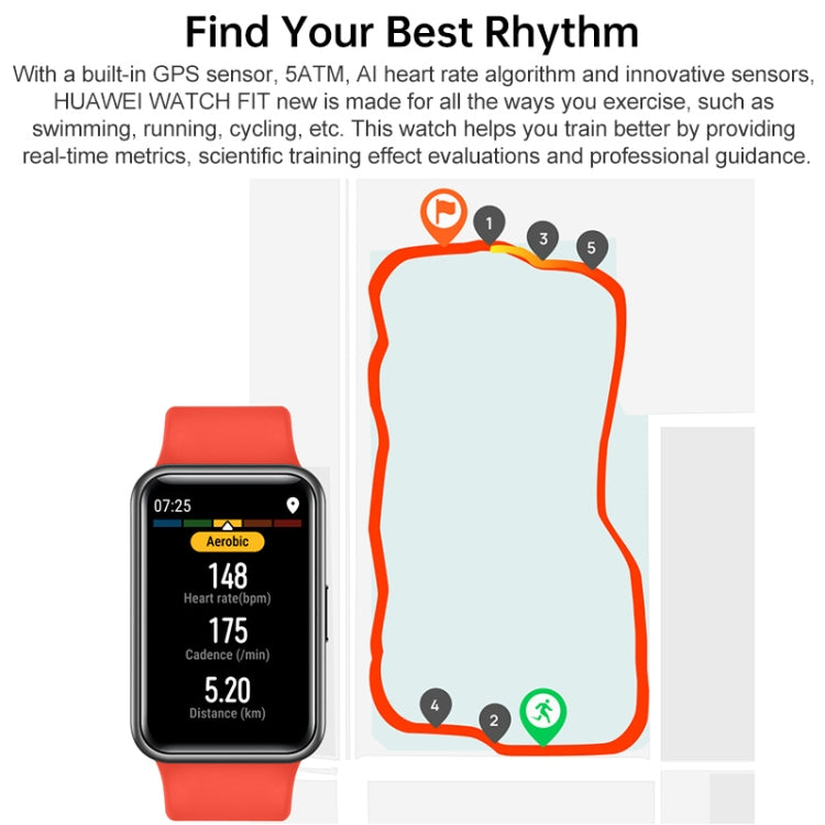 Original Huawei WATCH FIT new Smart Sports Watch (Cherry Pink) - Wearable Devices by Huawei | Online Shopping UK | buy2fix