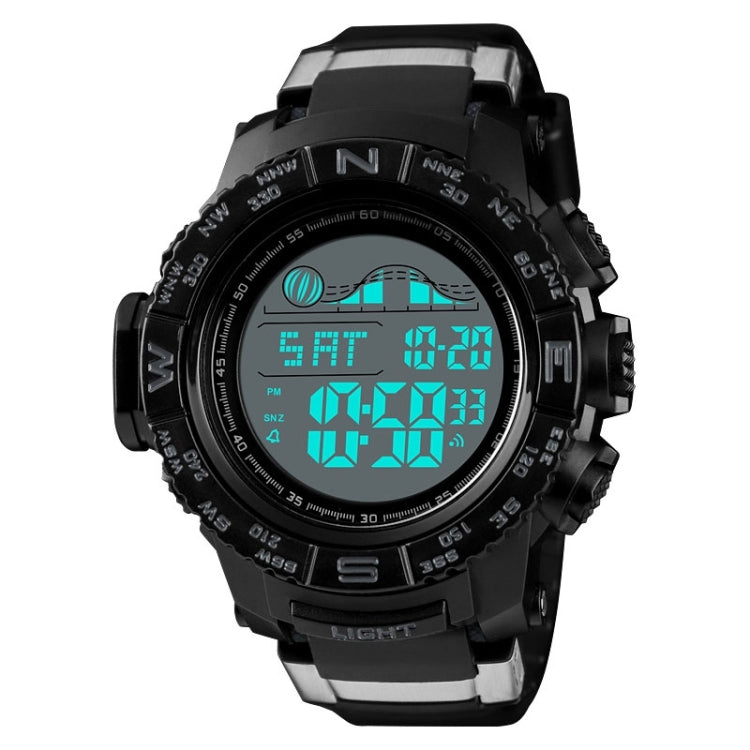 SKMEI 1380 Men Fashionable Outdoor 50m Waterproof Digital Watch Large Dial Sports Wrist Watch(Black) - Sport Watches by SKMEI | Online Shopping UK | buy2fix