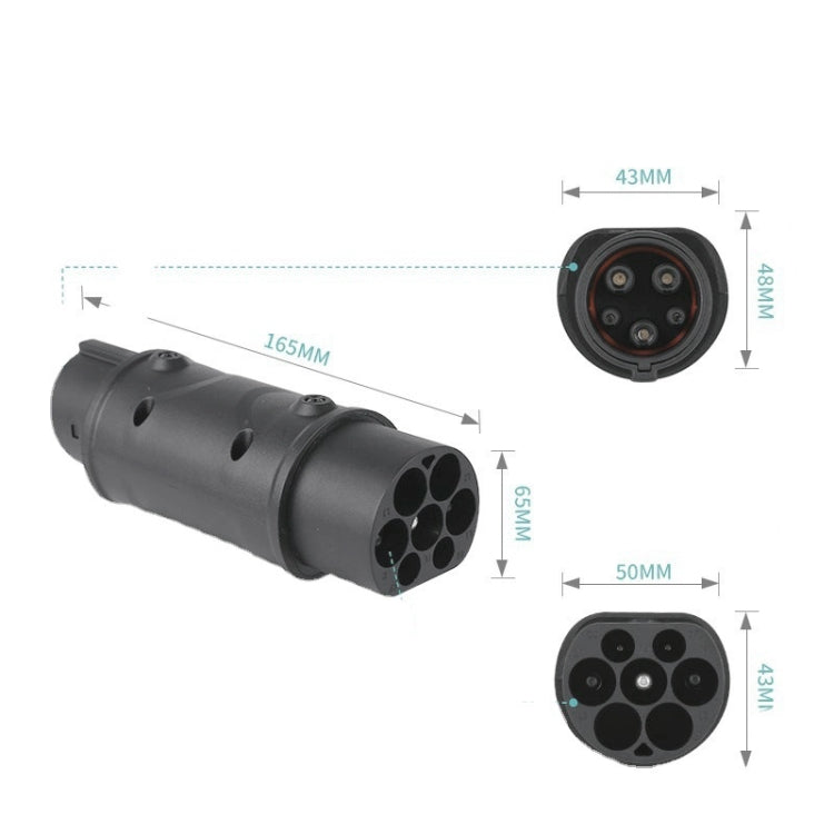 SAE J1772 New Energy Vehicle Charging Gun Type 2 to Type 1 Adapter -  by buy2fix | Online Shopping UK | buy2fix