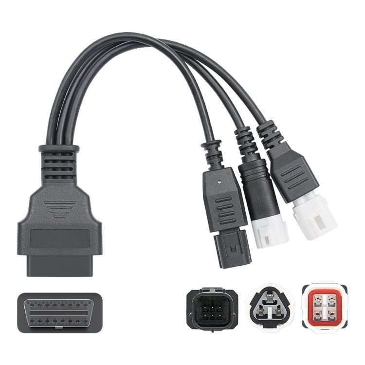 Motorcycle OBD II 3 Pin + 4 Pin + 6 Pin to 16 Pin Adapter Cable for Honda / Yamaha -  by buy2fix | Online Shopping UK | buy2fix