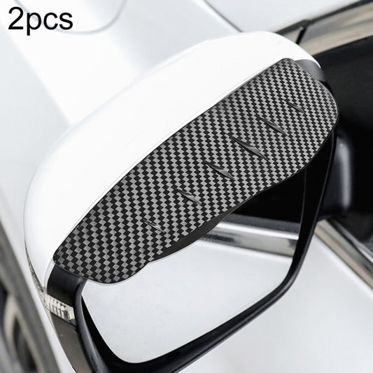 Car Rear View Mirror Rain Eyebrow Cover Catering Mirror PVC Carbon Fiber Pattern Rain Shield - Convex Mirror & Accessories by buy2fix | Online Shopping UK | buy2fix