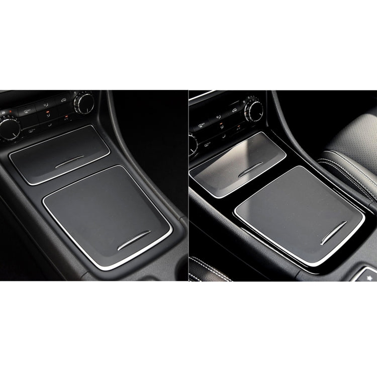 Car Central Control Storage Box Frame Decorative Sticker For Mercedes-Benz A-class 2013-2018 / CLA 2013-2017 / GLA 2015-2018, Left and Right Drive Universal(Black) - In Car by buy2fix | Online Shopping UK | buy2fix