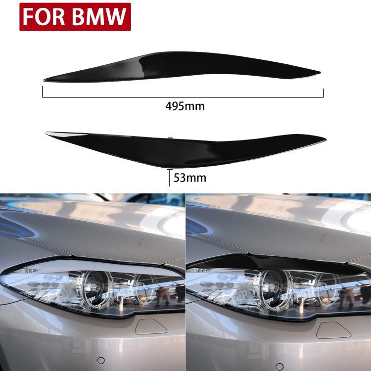 Pair Car Lamp Eyebrow Soft Decorative Sticker for BMW 5 Series F10 2010-2013(Black) - In Car by buy2fix | Online Shopping UK | buy2fix